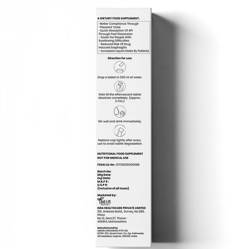 Vitamin C, Zinc, Vitamin D3 Effervescent Tablet