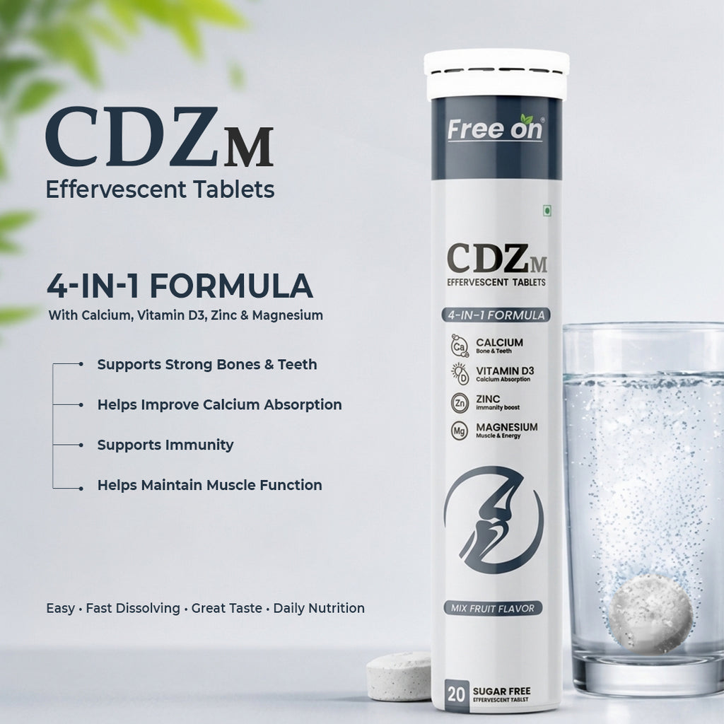 CDZM Calcium + Vitamin D3 + Zinc + Magnesium Effervescent Tablet