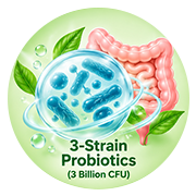 3-Strain Probiotics (3 Billion CFU)