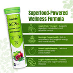 ACVm, Apple Cider Vinegar with Moringa Effervescent Tablet