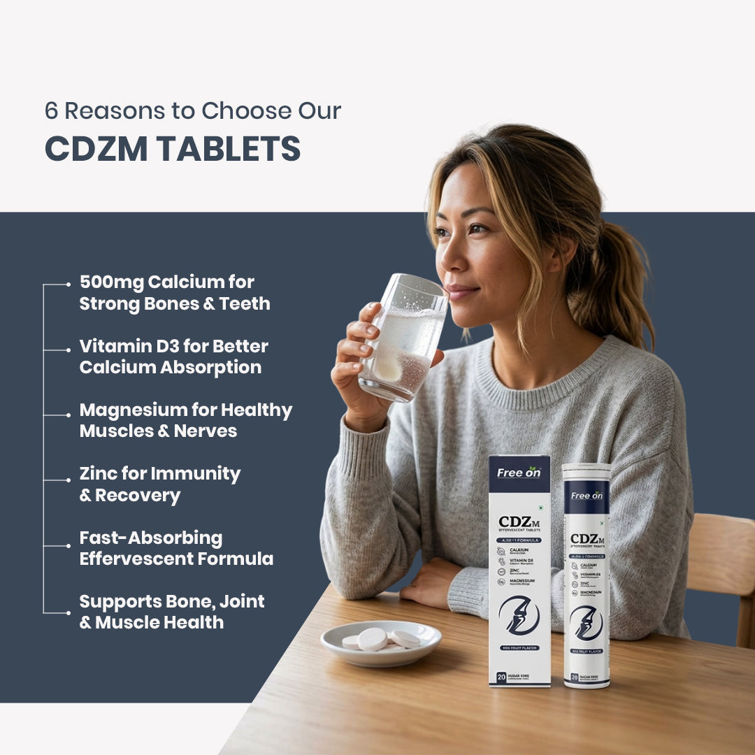 CDZM Calcium + Vitamin D3 + Zinc + Magnesium Effervescent Tablet