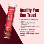Free on Vitamin - C with Iron Effervescent Tablet