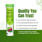 ACVm, Apple Cider Vinegar with Moringa Effervescent Tablet