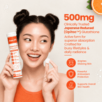 Dermaglow – Japanese L-Glutathione & Vitamin C Effervescent Tablets