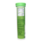 Green supplement tube with label on a white backgroundmention the right amount and quantity that has been used in this product like apple cider vigner, moringa, pomogranite extracts and other particular ingredients that help you in your weight loss journey.