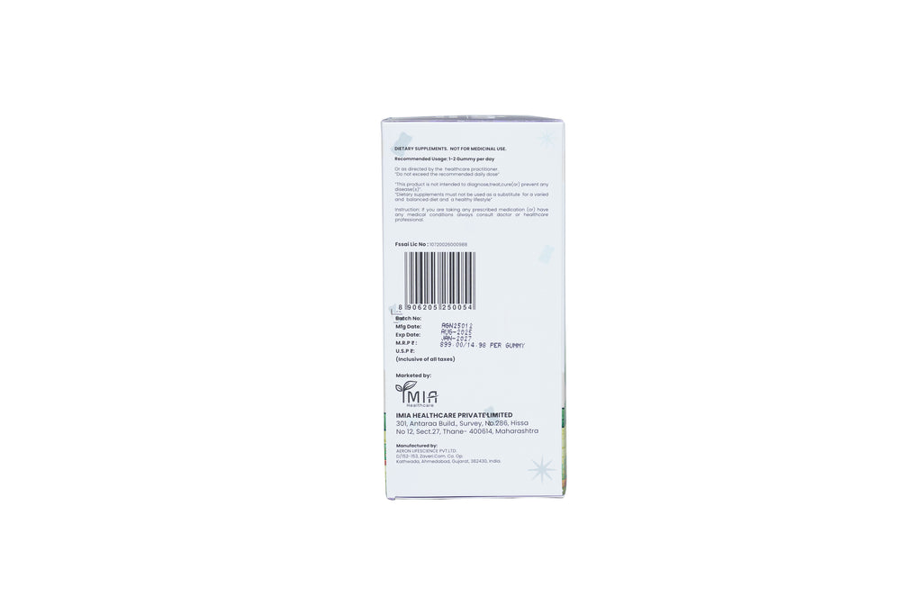 Product packaging with a barcode on a white background