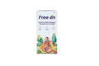 Product packaging for 'Free on' montessori summer camp for kids on a white background