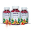 Three bottles of Free On multivitamin gummies for kids on a white background