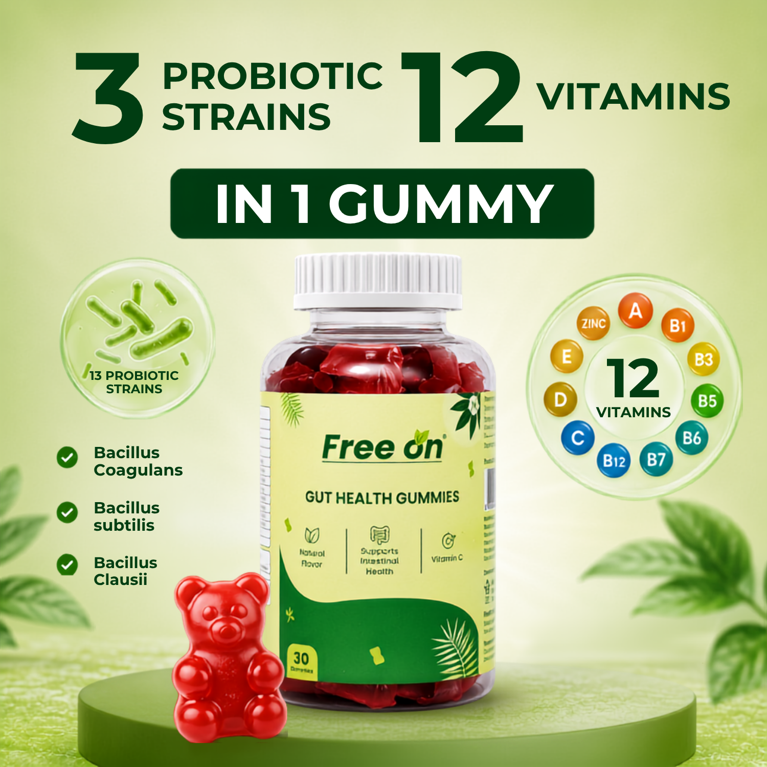 Gut Health Gummies For Digestive Support & Bloating
